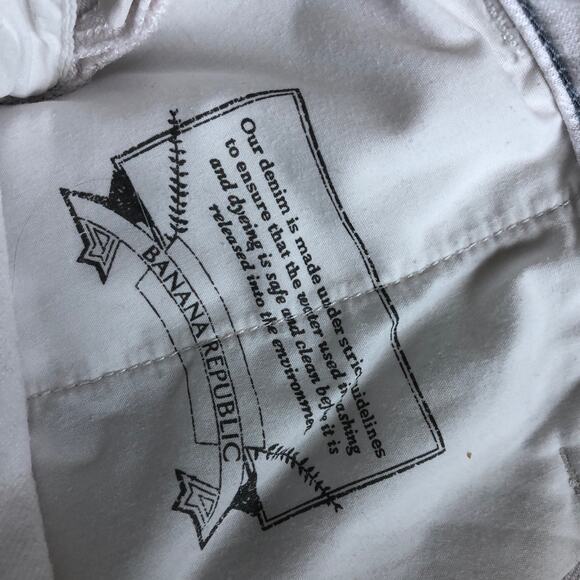 Banana Republic White Jeans relaxed trouser size 32 - Picture 8 of 9